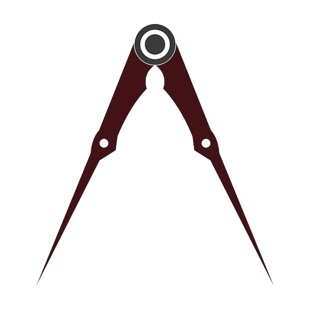 Vector de icono divisoragrimensor y geometríaingenieroarquitectosímbolo de la escuelailustración vectorial planavector de imagenielles