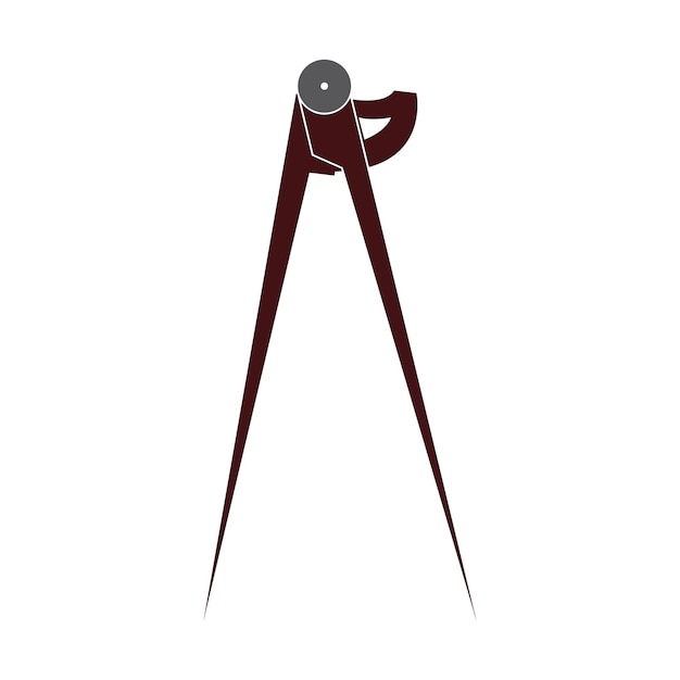 Vector de icono divisoragrimensor y geometríaingenieroarquitectosímbolo de la escuelailustración vectorial planavector de imagenielles