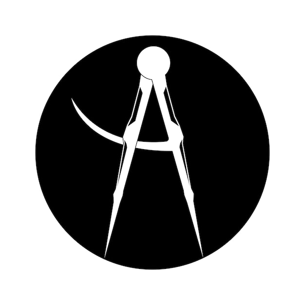 Vector de icono divisoragrimensor y geometríaingenieroarquitectosímbolo de la escuelailustración vectorial planavector de imagenielles