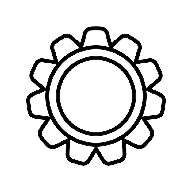Vector del ícono del engranaje