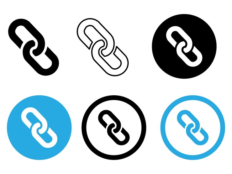 Vector vector de icono de enlace de cadena iconos de enlace de internet símbolo de url botón de conexión