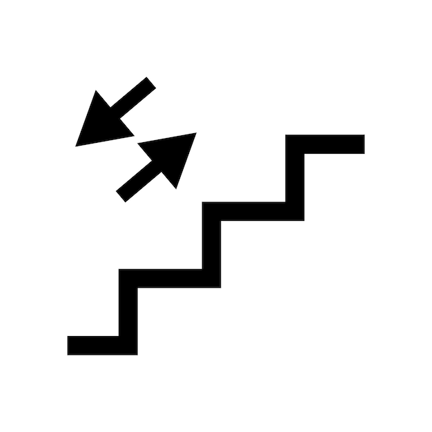 Vector icono de escaleras