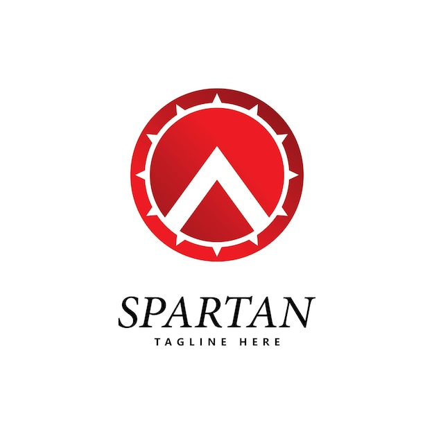 Vector de icono de escudo espartano logo