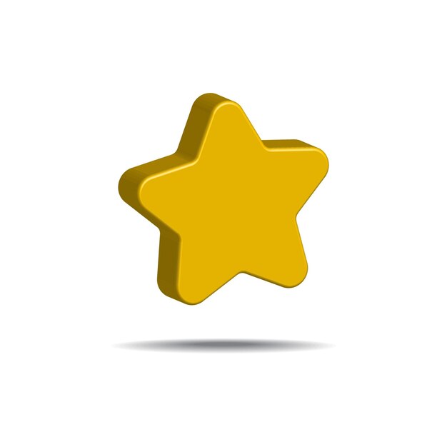 Vector de icono de estrella realista 3D