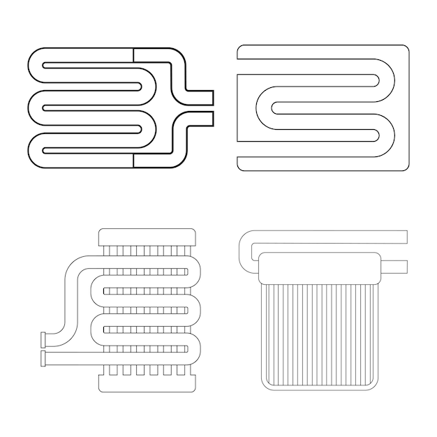 Vector del ícono del evaporador
