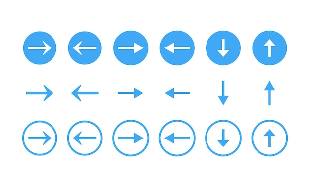 Vector de icono de flecha para web y aplicación móvil Signo de flecha y símbolo para diseño web
