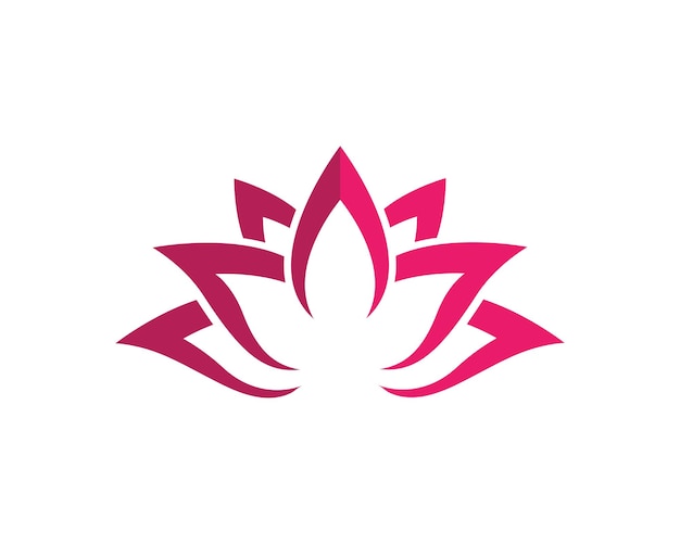 Vector de icono de flor de loto estilizada