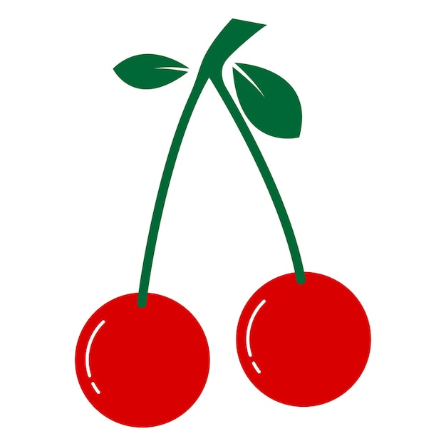 Vector de icono de fruta de cereza