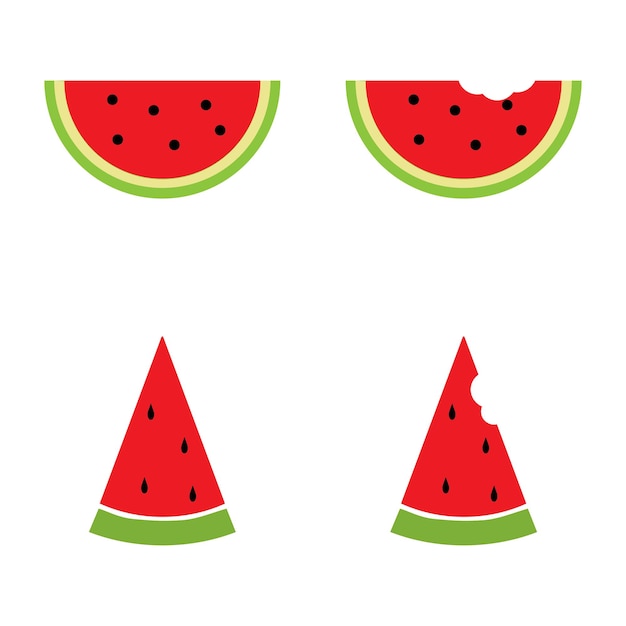 Vector del ícono de la fruta de la sandía