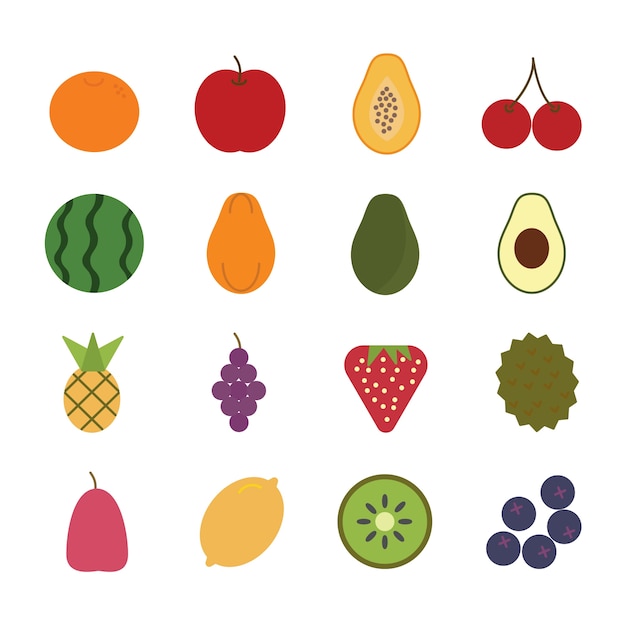 Vector de icono de fruta