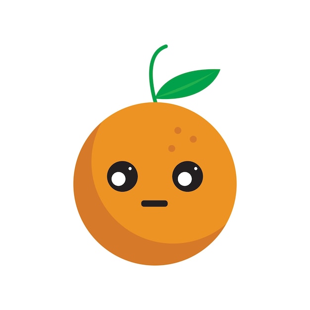 Vector de icono de frutas de cara linda