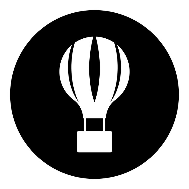 Vector de icono de globo de aire caliente