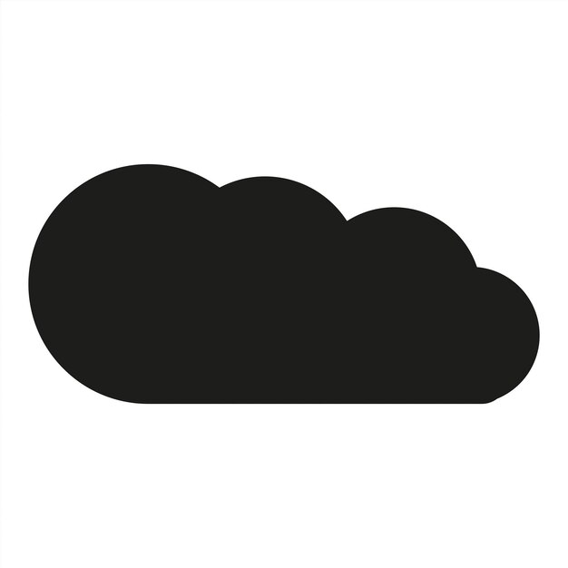 Vector de icono gráfico de la silueta de la nube negra