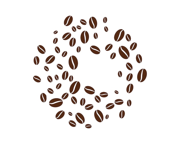 Vector de icono de grano de café