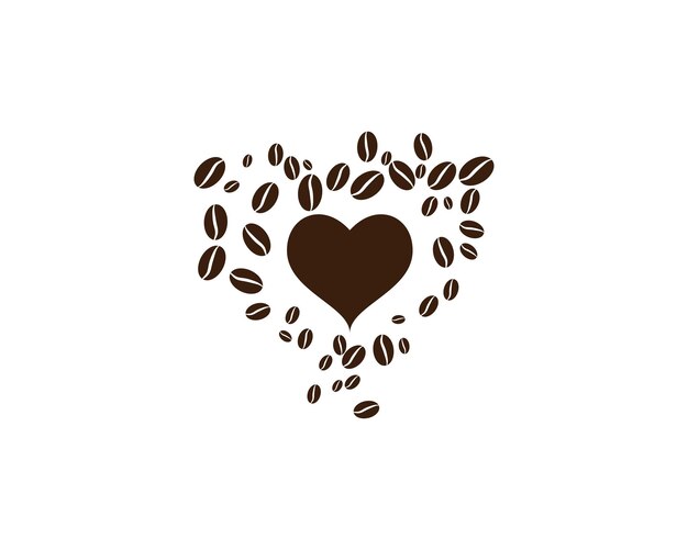 Vector de icono de grano de café