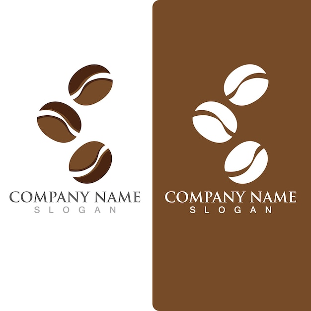 Vector de icono de grano de café