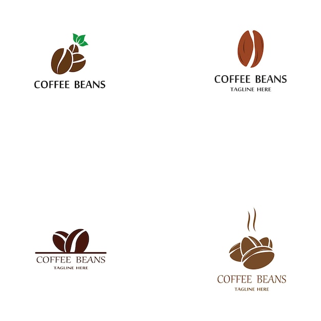 Vector de icono de grano de café