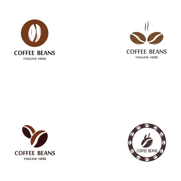 Vector de icono de grano de café