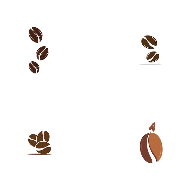 Vector de icono de grano de café