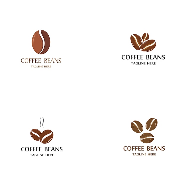 Vector de icono de grano de café