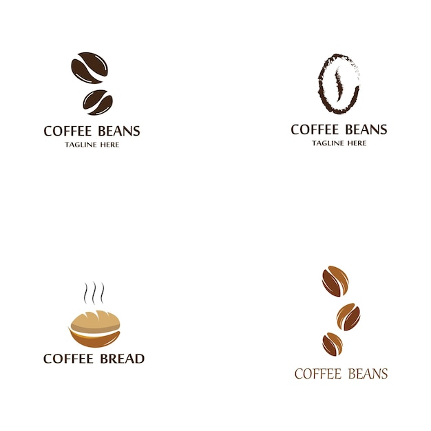 Vector de icono de grano de café