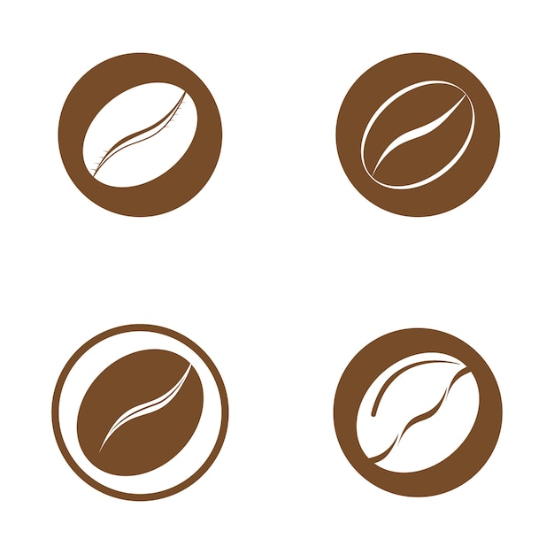 Vector de icono de grano de café