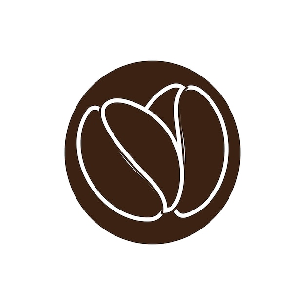 Vector de icono de grano de café