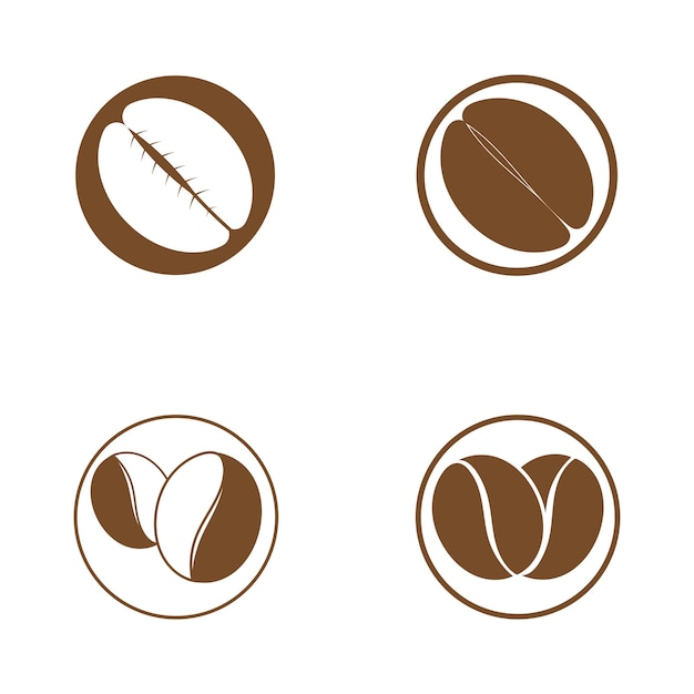 Vector de icono de grano de café