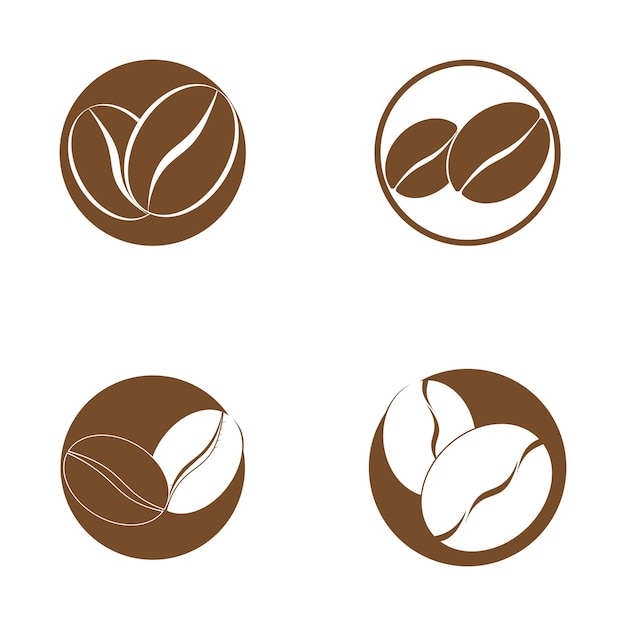 Vector de icono de grano de café