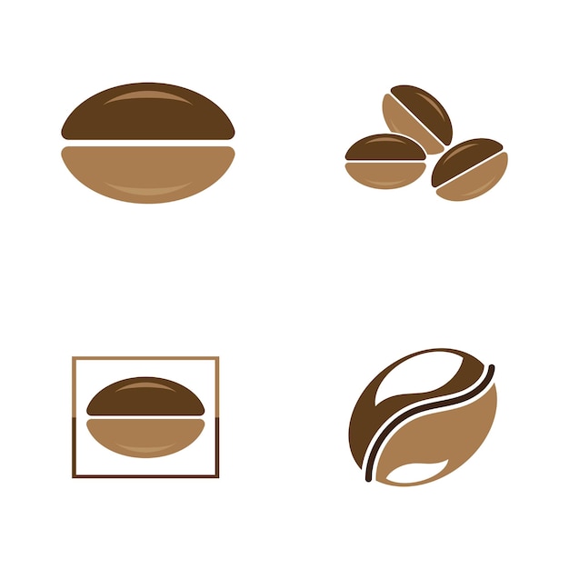 Vector de icono de grano de café