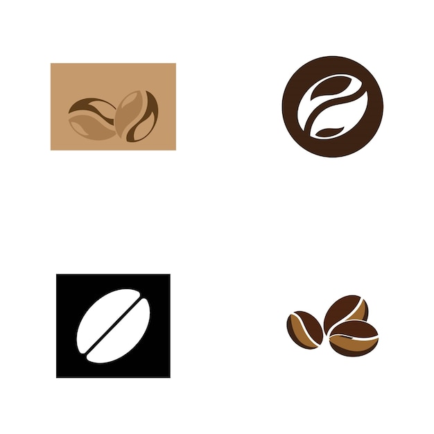 Vector de icono de grano de café