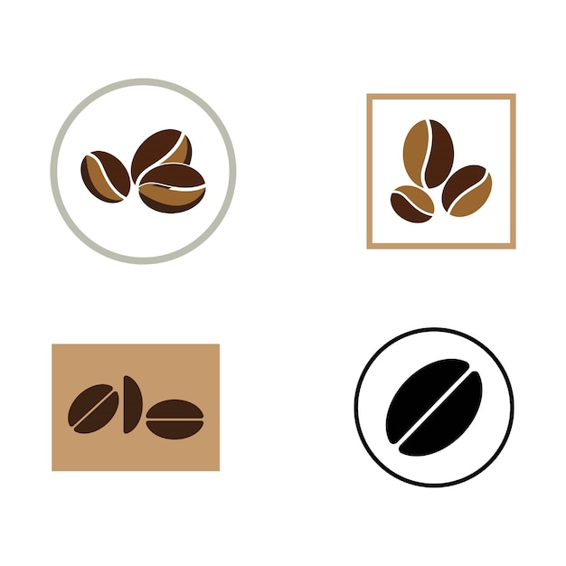 Vector de icono de grano de café