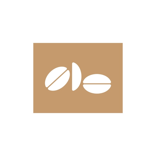 Vector de icono de grano de café