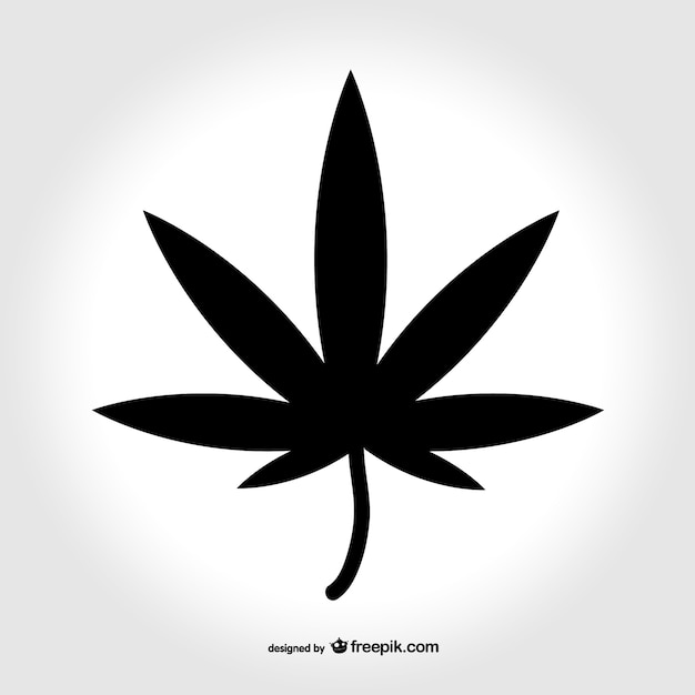 Vector vector icono de hoja de marihuana