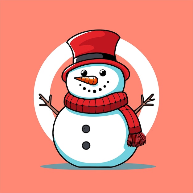 Vector del icono del hombre de nieve