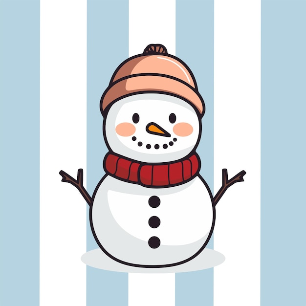 Vector del icono del hombre de nieve