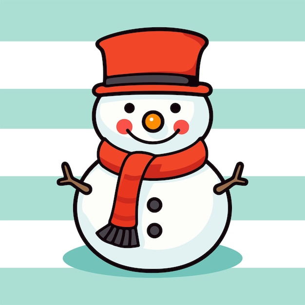 Vector del icono del hombre de nieve