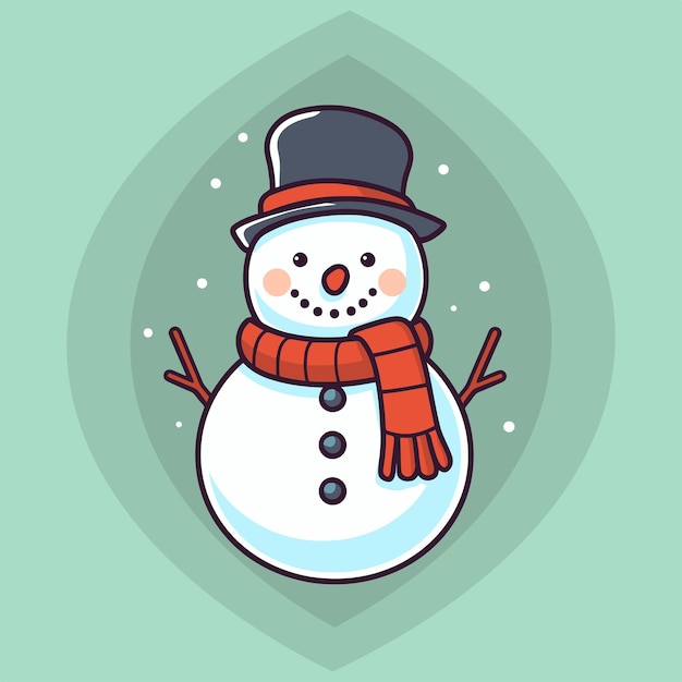 Vector del icono del hombre de nieve