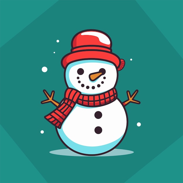 Vector del icono del hombre de nieve