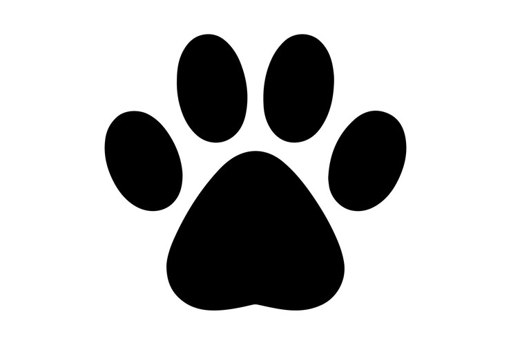 Vector del icono de la huella del perro, el gato, el perro, el animal, la mascota