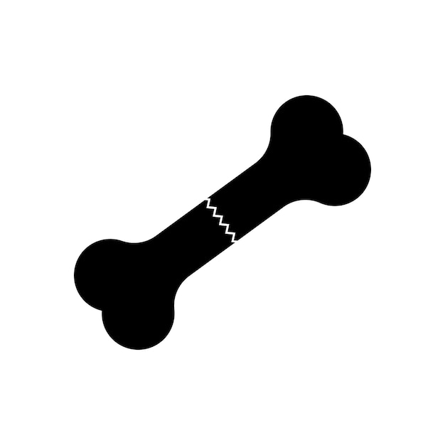 Vector de icono de hueso roto