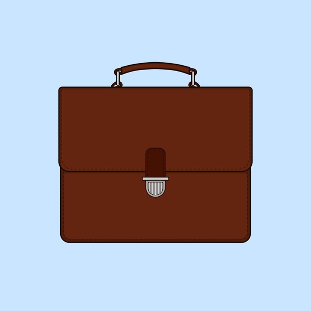 Vector de icono de ilustración de la bolsa de oficina Bolsa de negocios de la oficina