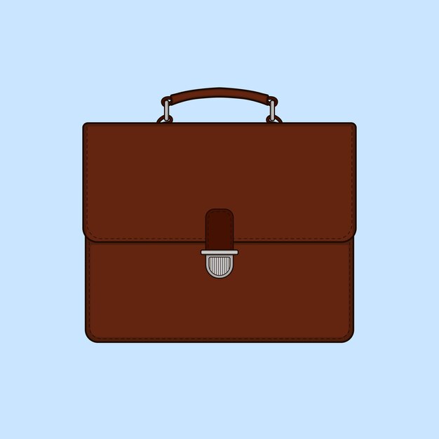 Vector de icono de ilustración de la bolsa de oficina Bolsa de negocios de la oficina