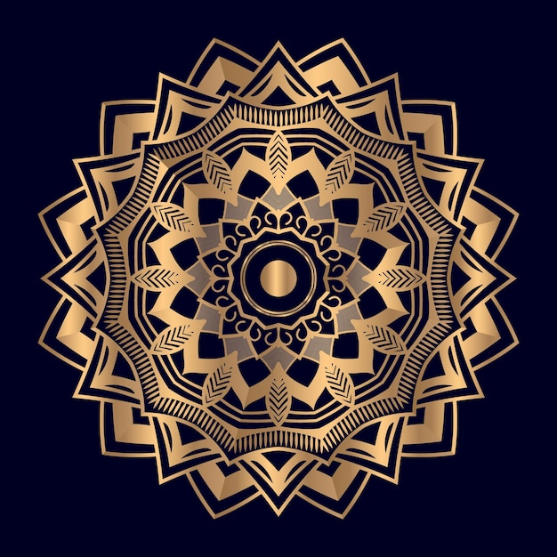 Vector de icono de ilustración de fondo de patrón de mandala de estilo árabe