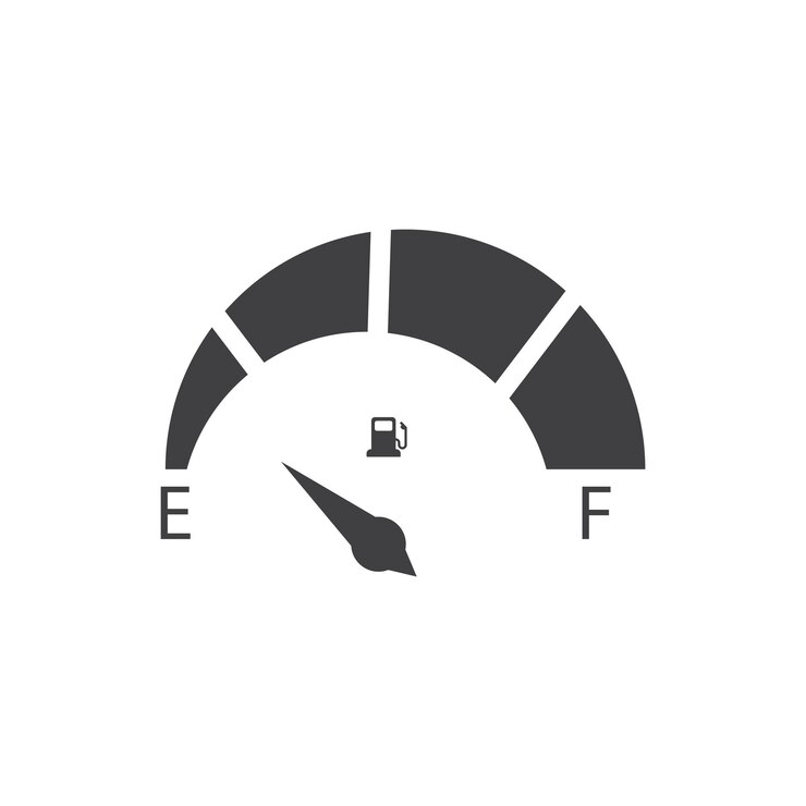 Vector vector del icono del indicador de combustible del automóvil