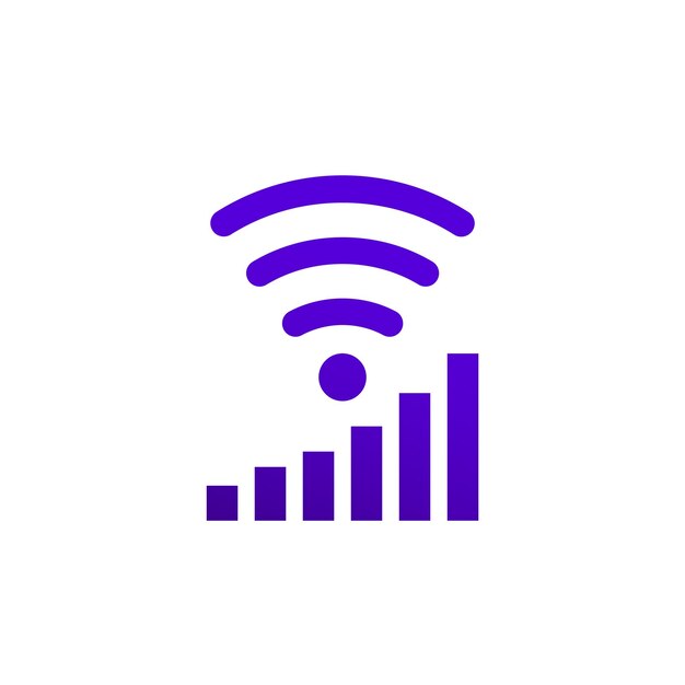 Vector del icono de la intensidad de la señal WiFi