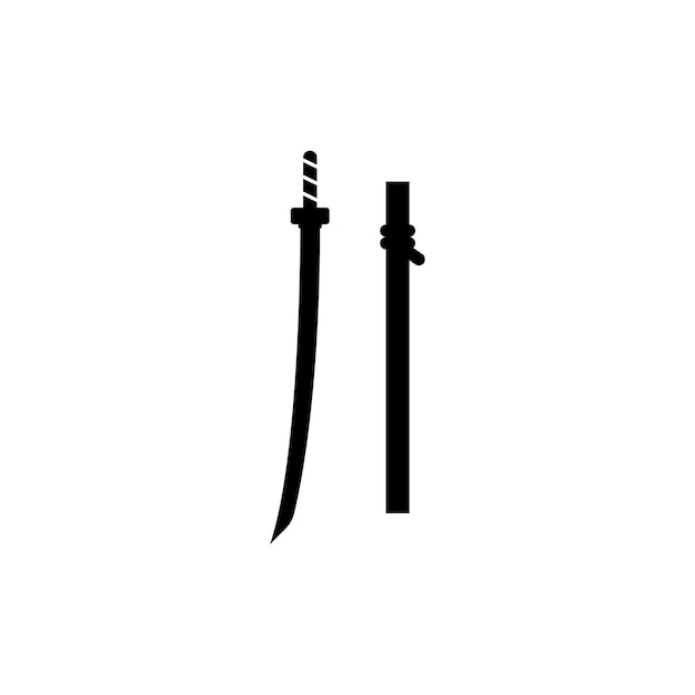 Vector de icono de katana