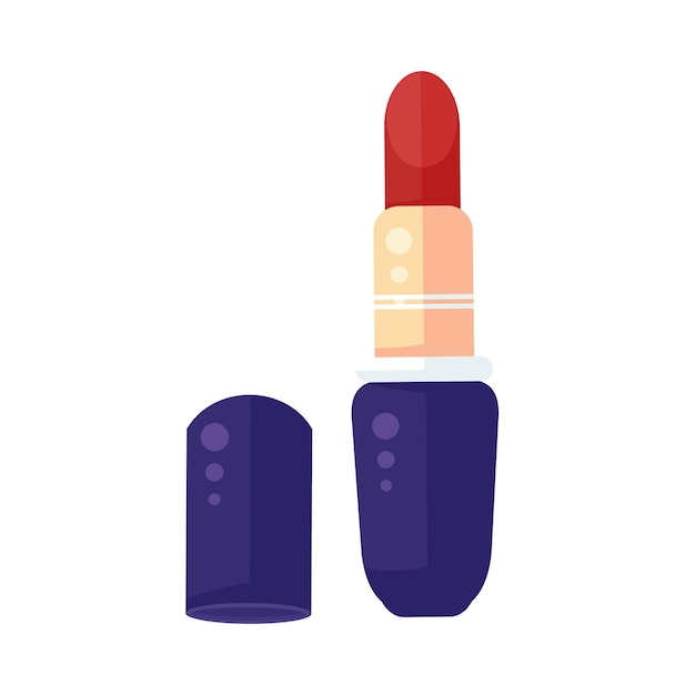Vector icono de lápiz labial rojo ilustración vectorial