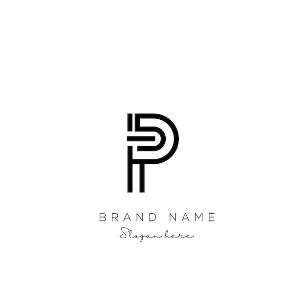 Vector de icono de la letra P diseño moderno Ilustración vectorial de icono del logotipo P diseño moderno
