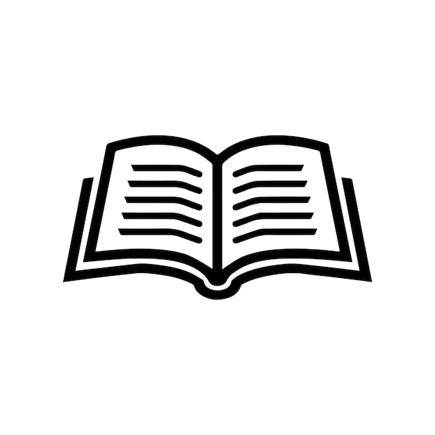 Vector de icono de libro Un símbolo de señal de línea delgada Ilustración de diseño de fondo